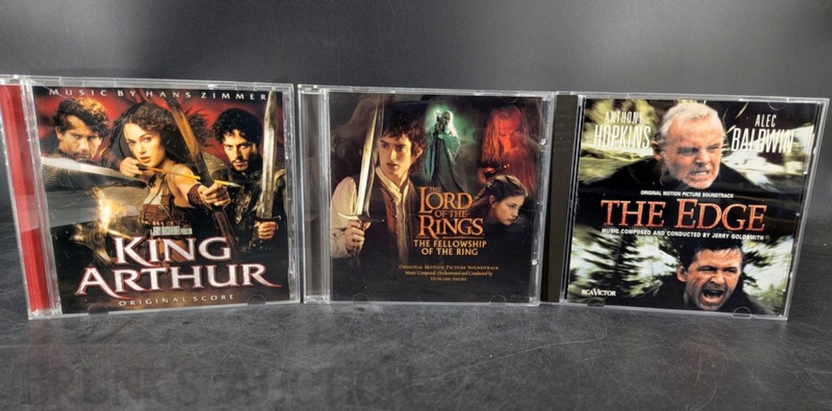 (3) Movie Soundtrack CDs: King Arthur, The Fellowship of the Ring, The Edge