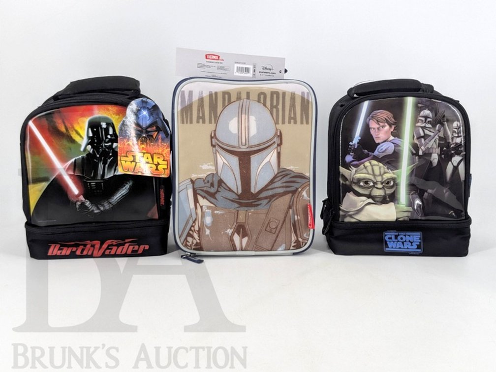 (3) Thermos Star Wars Lunch Kits Clone Wars Mandalorian Darth Vader Insulated New Tags