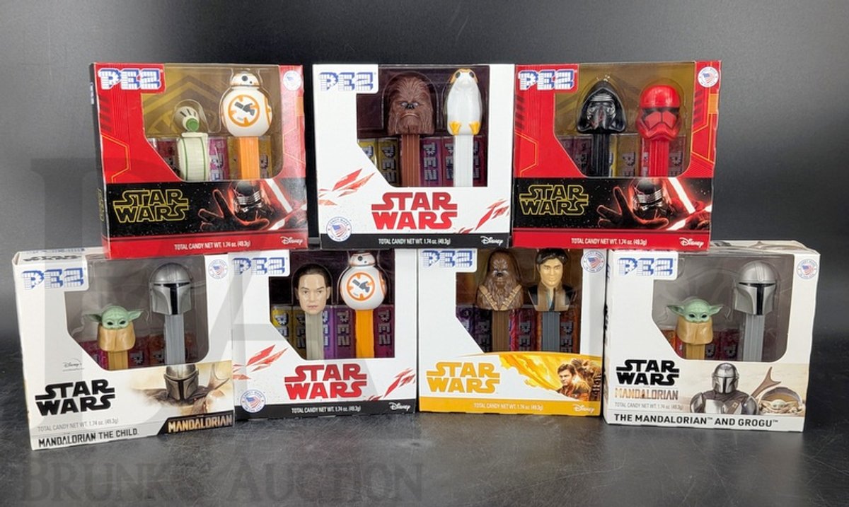 (7) Star Wars PEZ Dispenser Gift Sets, Assorted Characters, Disney, 2017-2020