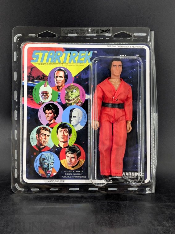 2008 Star Trek Mego 8" Khan Action Figure in Retro Cloth Outfit, Sealed