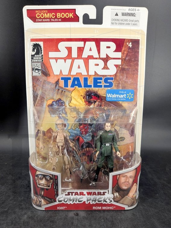 2009 Star Wars Comic Packs IG97 & Rom Mohc Walmart Exclusive with Comic Book