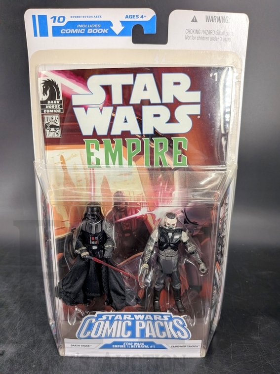 2006 Star Wars Comic Packs Darth Vader & Grand Moff Trachta With Comic #1 Hasbro