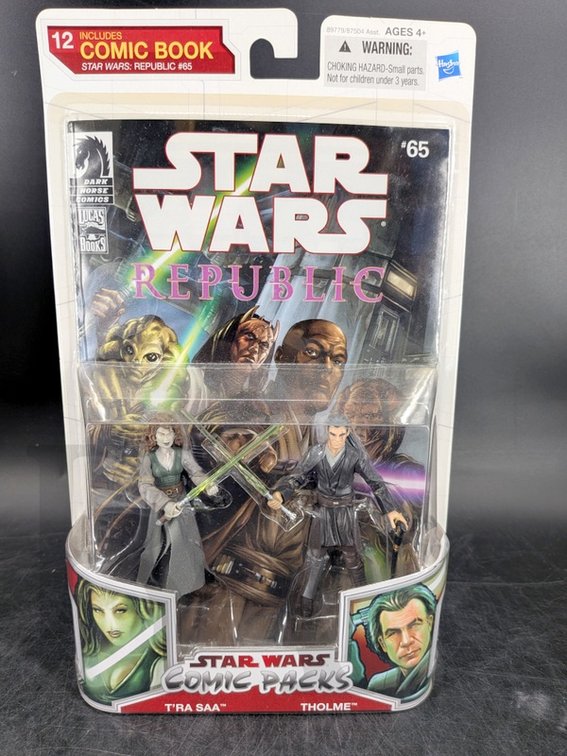 2009 Star Wars Comic Packs T'ra Saa & Tholme With Comic Book Republic #65 Hasbro