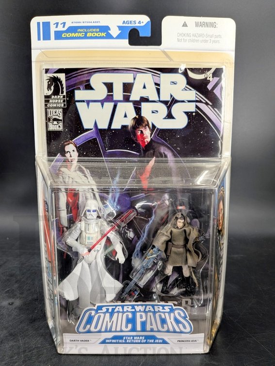 2008 Star Wars Comic Packs #11 Darth Vader & Princess Leia with Comic Book