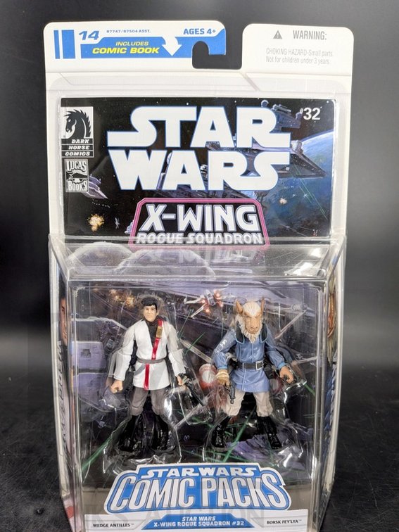 2008 Star Wars Comic Packs X-Wing Rogue Squadron #32 Wedge Antilles Borsk Fey'lya Figures
