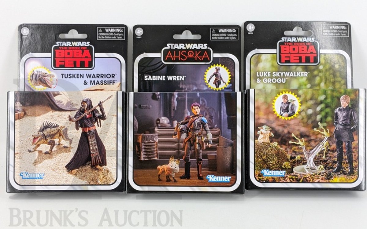 (3) 2023 Star Wars Vintage Collection Carded Action Figures, Hasbro Kenner