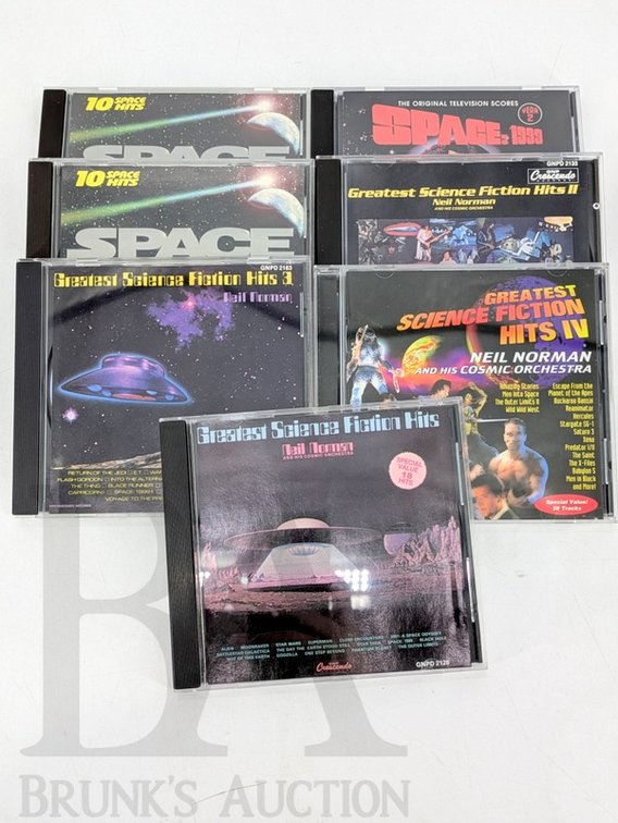 (7) Science Fiction Movie & TV Soundtrack CD Lot Neil Norman, Space: 1999, Starlite Orch.