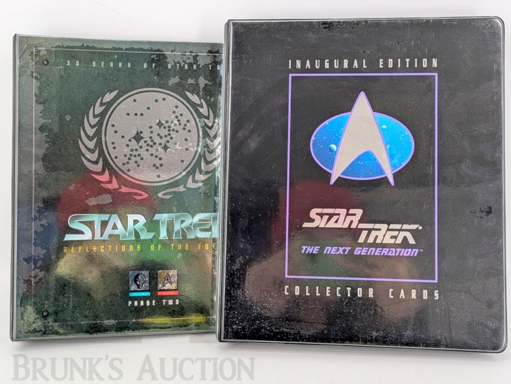 (2) 1992, 1996 Star Trek Collector Card Binders, Reflections of the Future, Next Generation