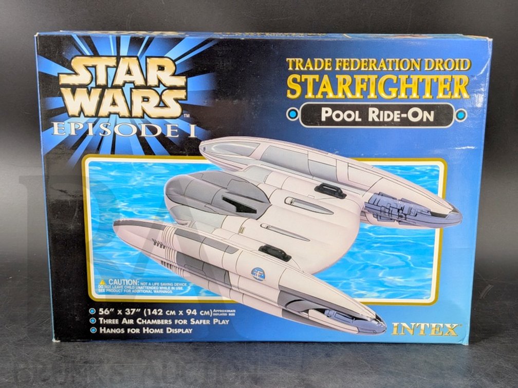 1999 Star Wars Episode I Trade Federation Droid Starfighter Pool Ride-On Intex #58170
