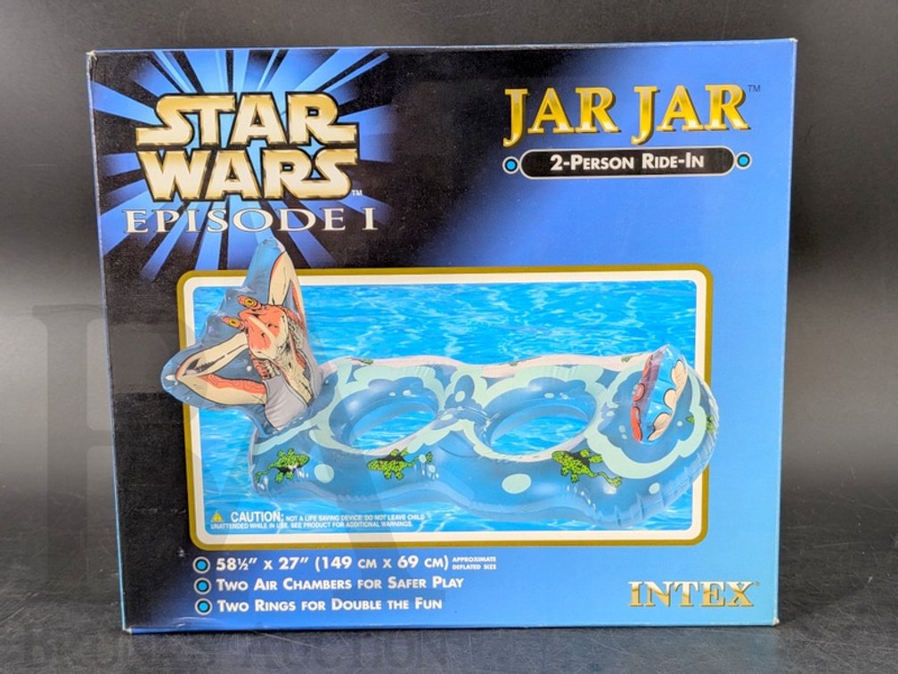 1999 Star Wars Episode I Jar Jar 2-Person Ride-In Pool Float by Intex, 58.5" x 27"