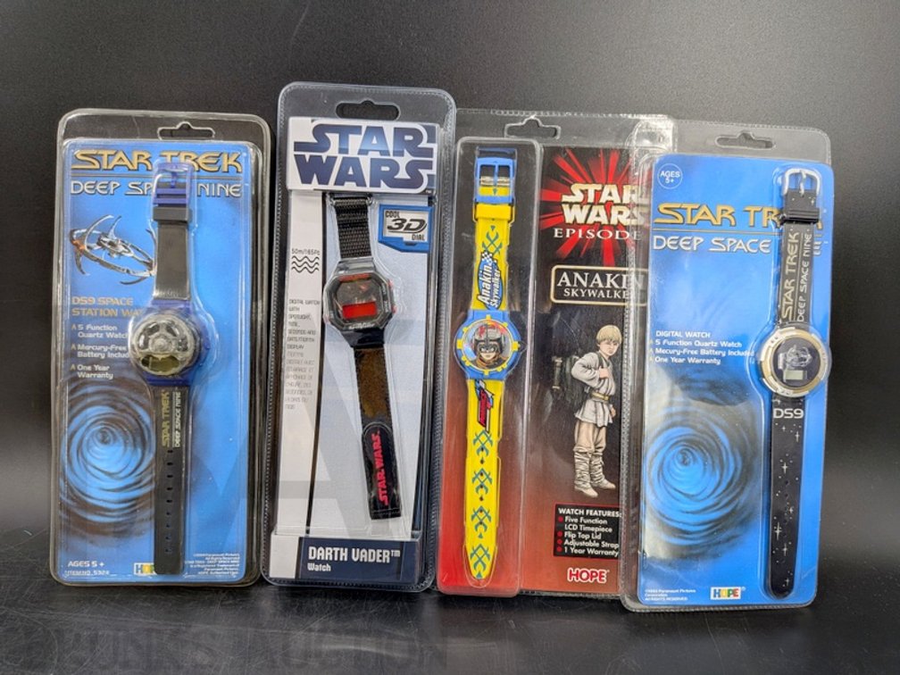 (4) Star Trek Deep Space Nine and Star Wars Digital Watches, 1993-2012, HOPE & ClicTime