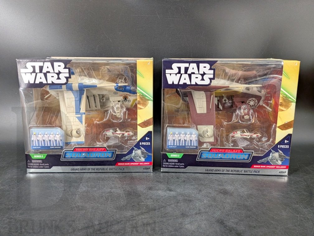 (2) Star Wars Micro Galaxy Squadron Grand Army of the Republic Battle Pack Series 3