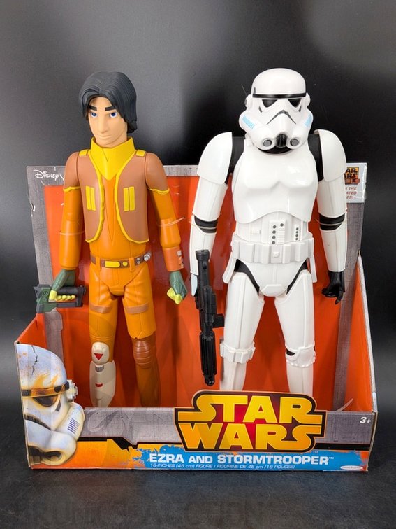 2014 Star Wars Rebels Ezra and Stormtrooper 18-Inch Figures Jakks Pacific, In Box