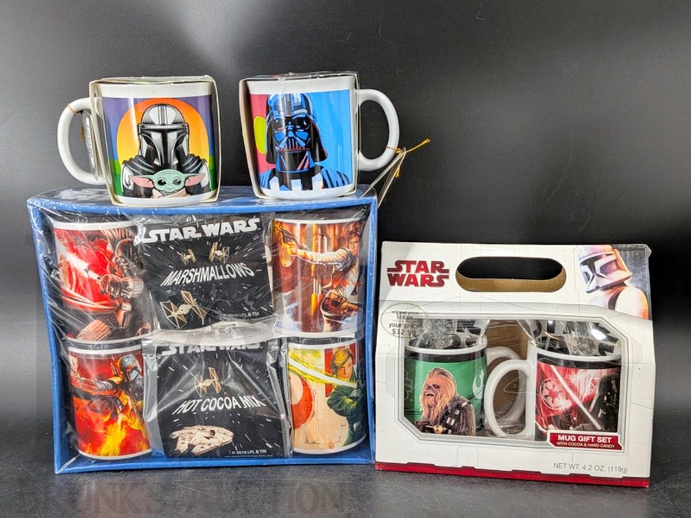 (9) Star Wars Mug Gift Sets With Cocoa Sets Various Designs 2009 2010 2026 Exp Dates