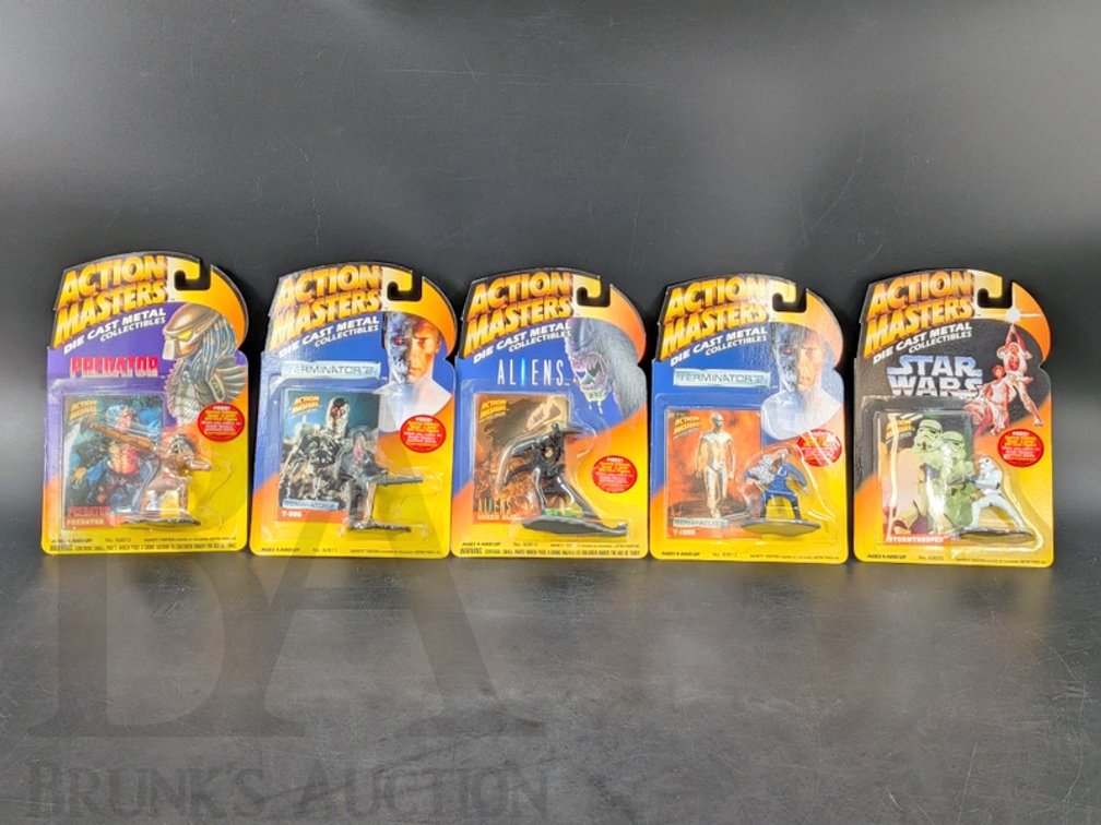 (5) 1994 Action Masters Die Cast Collectibles Star Wars Terminator Aliens Predator