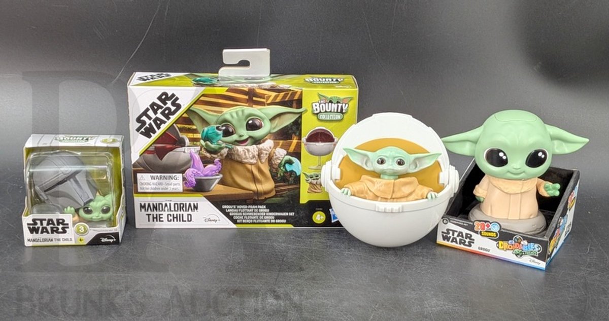 (4) Star Wars The Child Grogu Figures Assortment, Hasbro Bounty, Droids & DecoPac 2021/2024