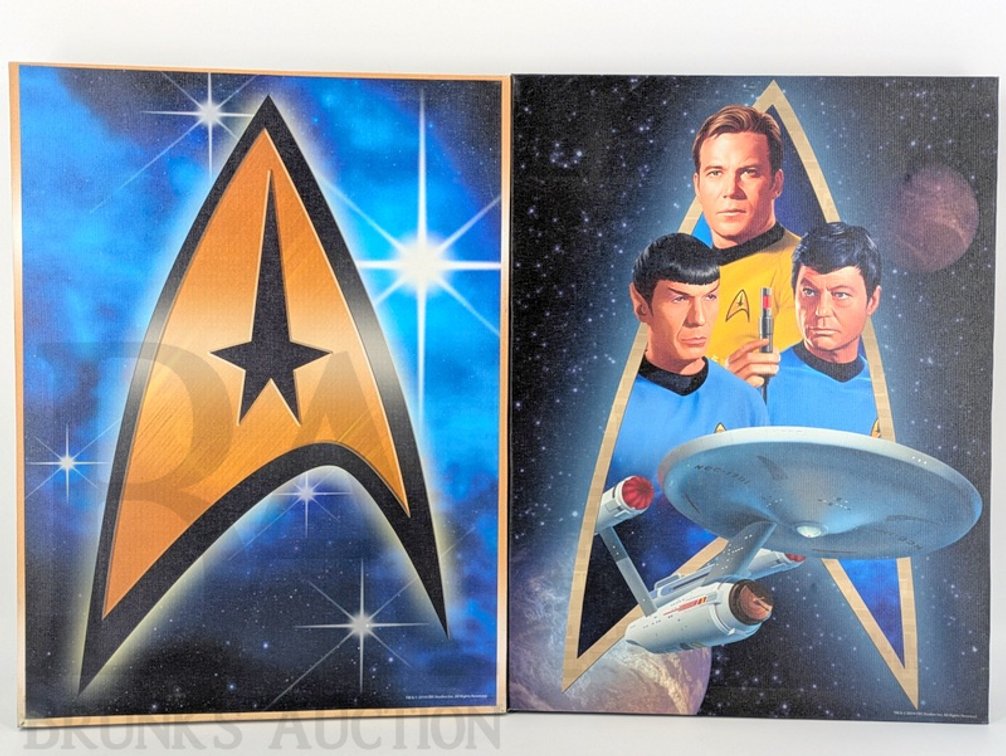 (2) 2014 Westland Star Trek LED Canvas Wall Art 16" x 12" Official CBS Studios