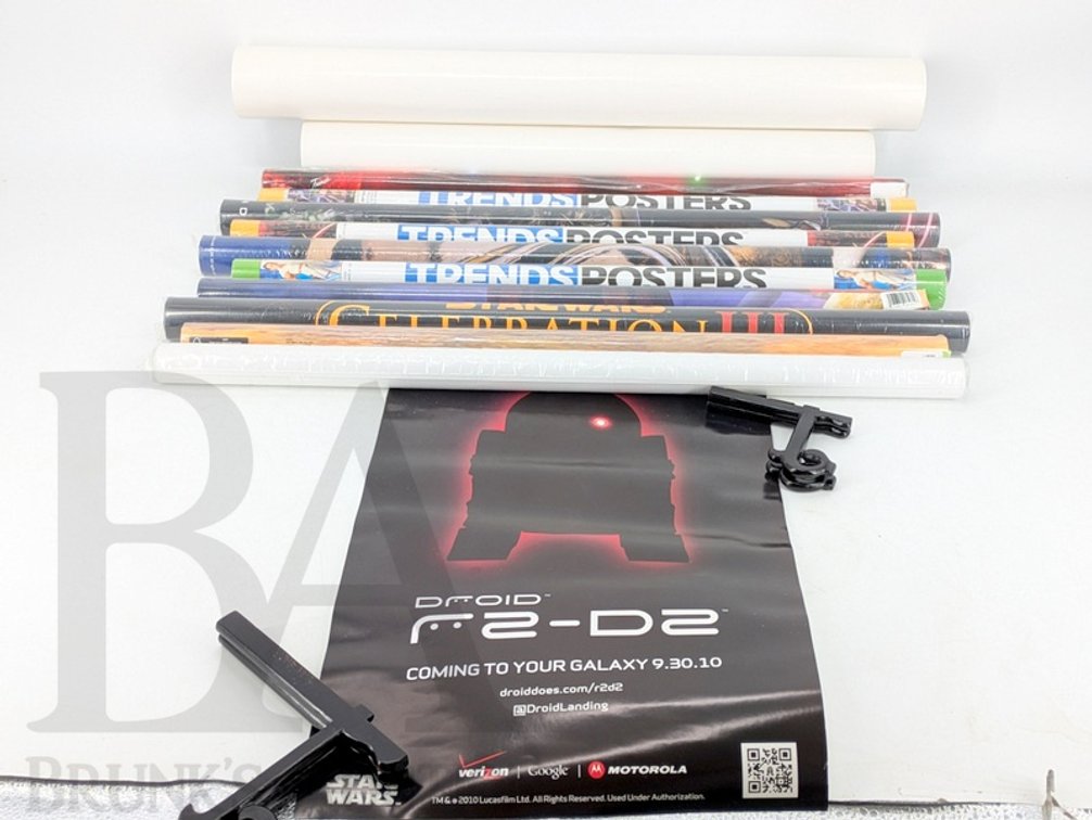 (8) Assorted Star Wars and Star Trek Posters Including 1991 25th Anniversary and Droid R2-D2