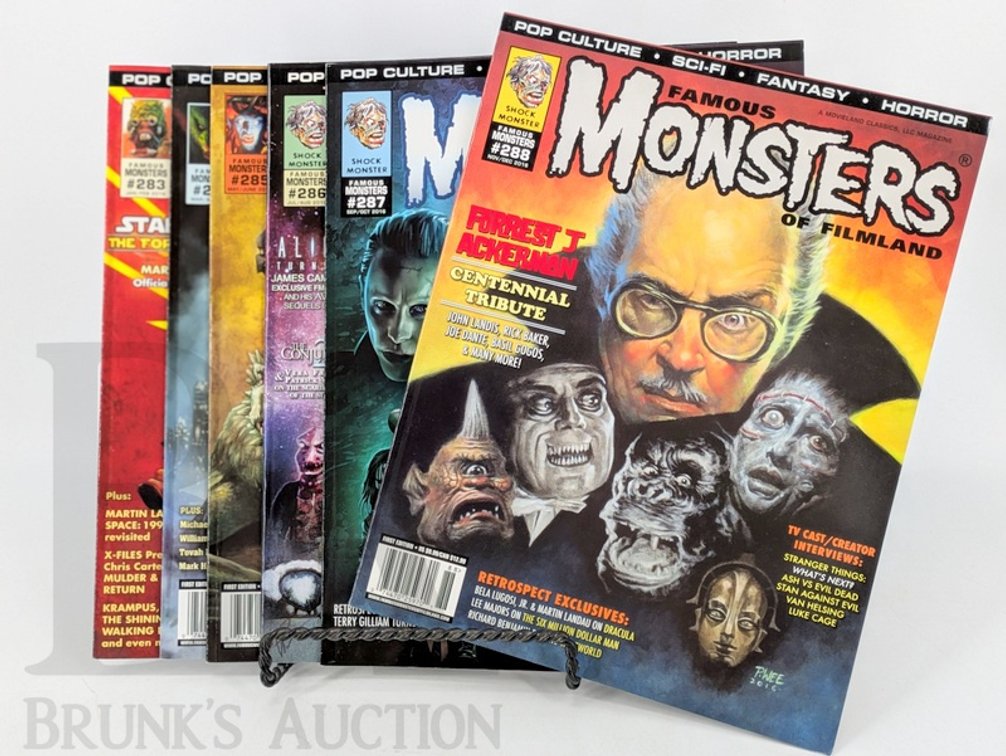 (6) Famous Monsters of Filmland Magazines Issues #283-288, 2016 Sci-Fi, Fantasy, Horror