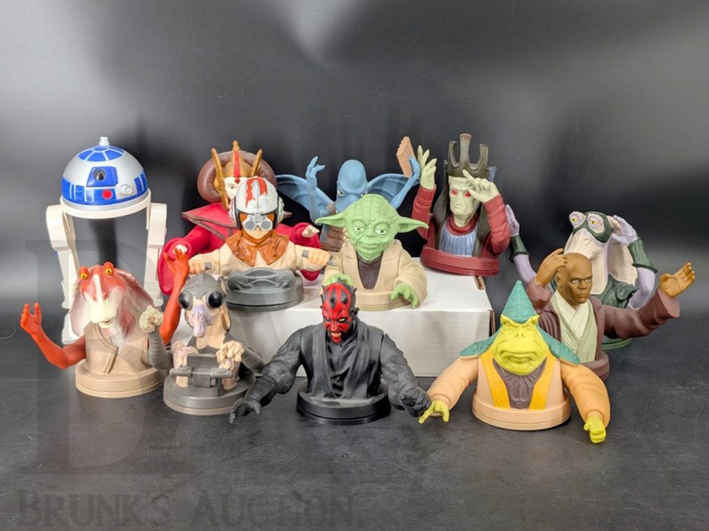 (12) Star Wars Episode I Character Plastic Bust Mugs Lucasfilm PPW China