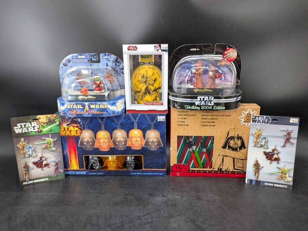 Star Wars Holiday Ornaments, Lights & Figures Assortment (2003-2013, 7 Items)