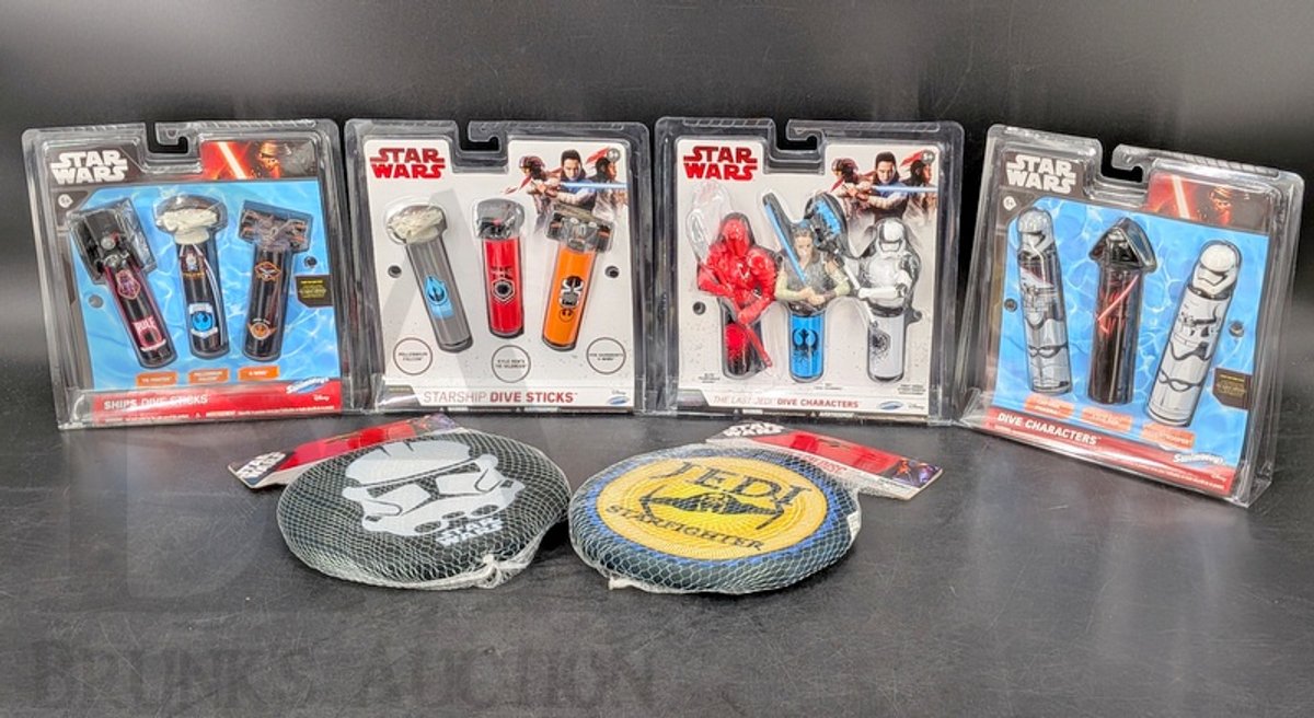 (7) Star Wars Dive Characters, Starship Dive Sticks & Splash Discs, SwimWays & Rand Intl
