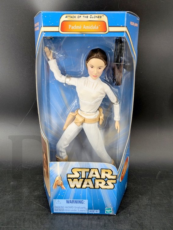 2002 Star Wars Attack of the Clones Padmé Amidala Doll Hasbro in Original Box