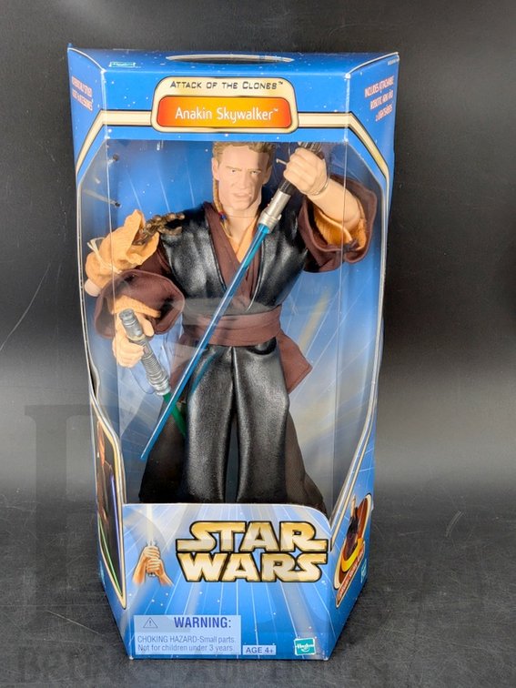 2002 Star Wars Anakin Skywalker Figure, Hasbro, Attack of the Clones, Boxed