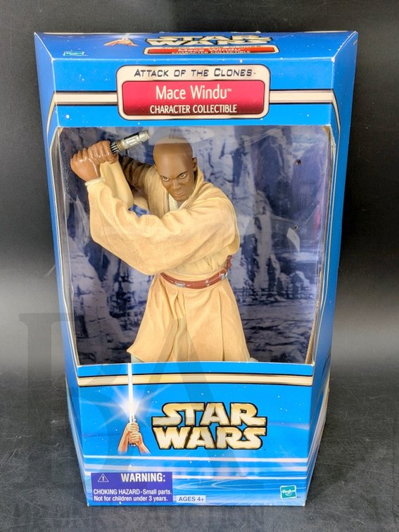 2002 Star Wars Attack of the Clones Mace Windu Character Collectible by Hasbro