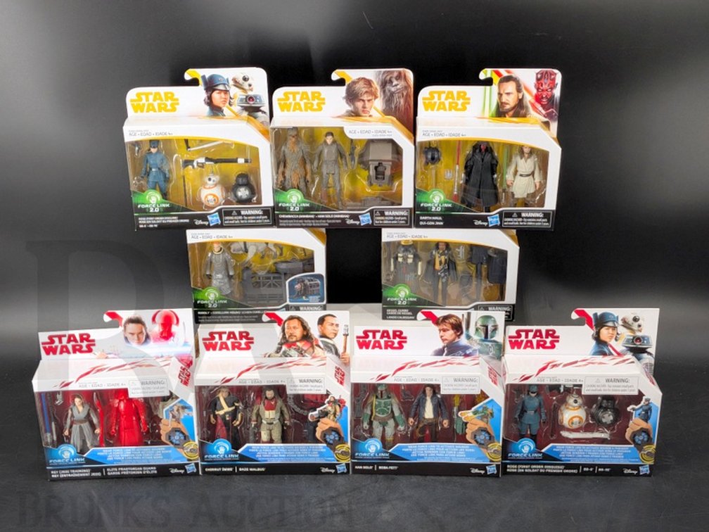 (8) Star Wars Force Link & Force Link 2.0 2-Packs Hasbro Action Figures, Sealed