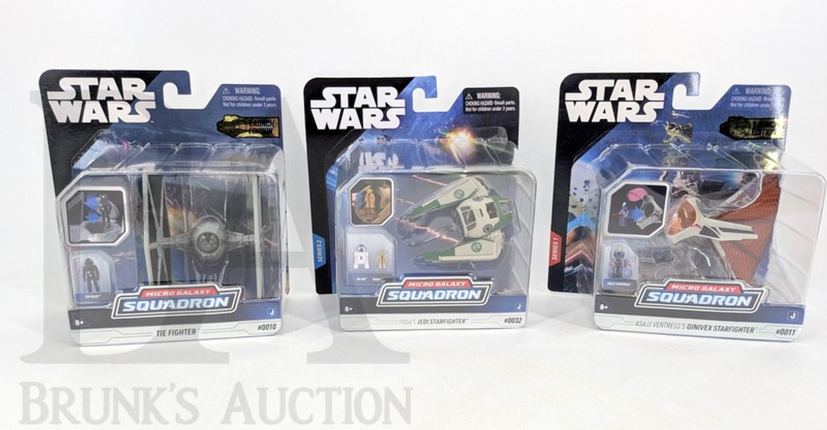 (3) Star Wars Micro Galaxy Squadron Launch Edition Starfighters, Tie Fighter Assortment