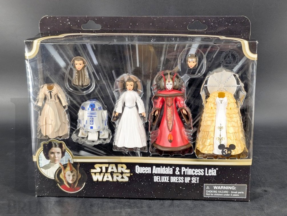 Star Wars Queen Amidala & Princess Leia Deluxe Dress Up Set Disney Theme Park Exclusive