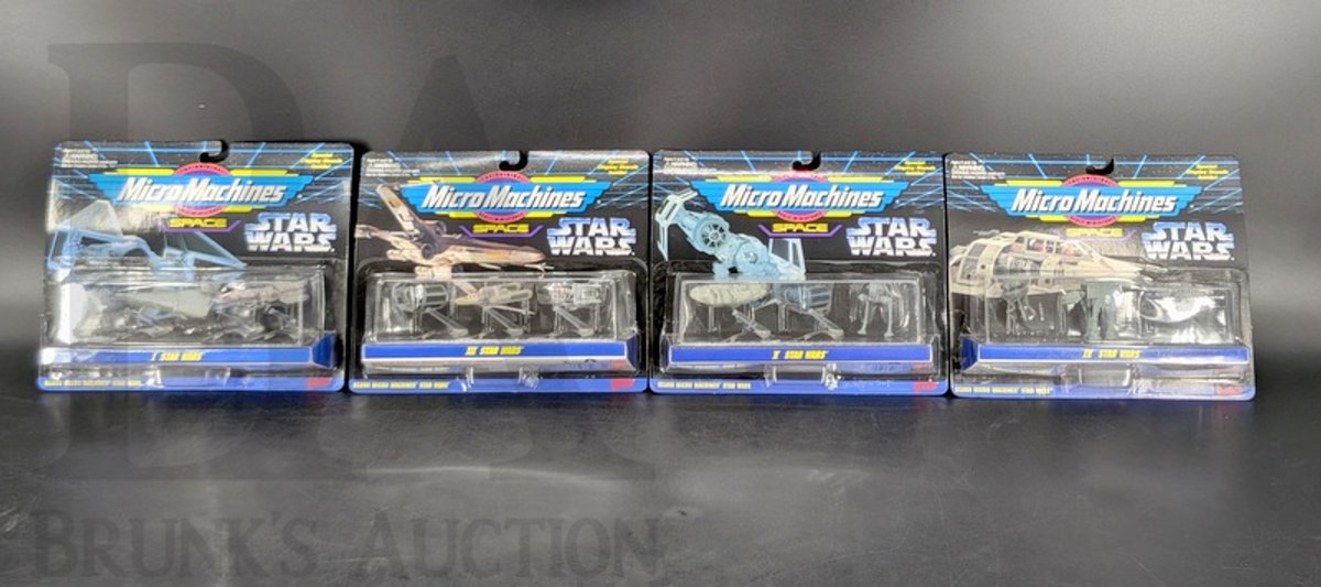 (4) 1995 Micro Machines Star Wars Space Collection Sets, Unopened, Galoob