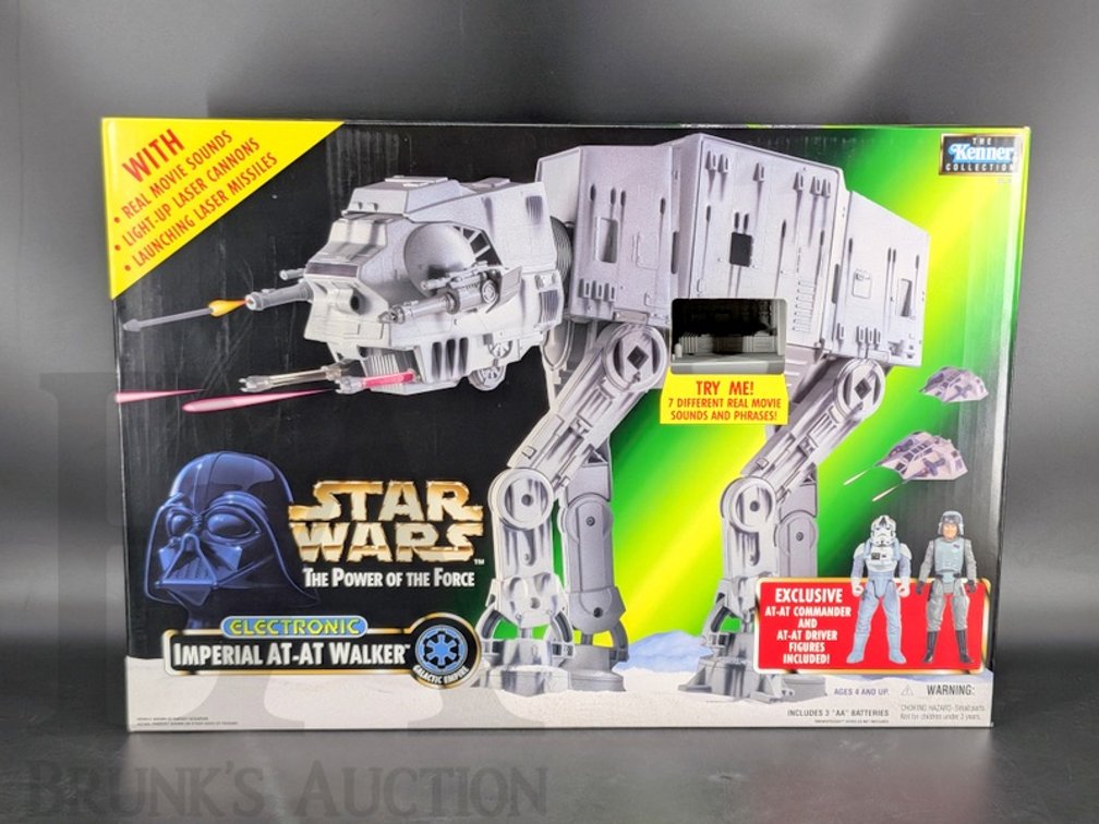 1997 Star Wars Power of the Force Electronic Imperial AT-AT Walker with 2 Figures, Kenner