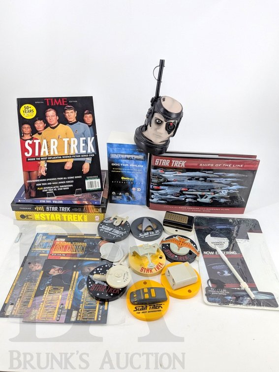 Star Trek Collectibles Assortment: Books, Figures, Toys, First Contact Items (1993-2016)