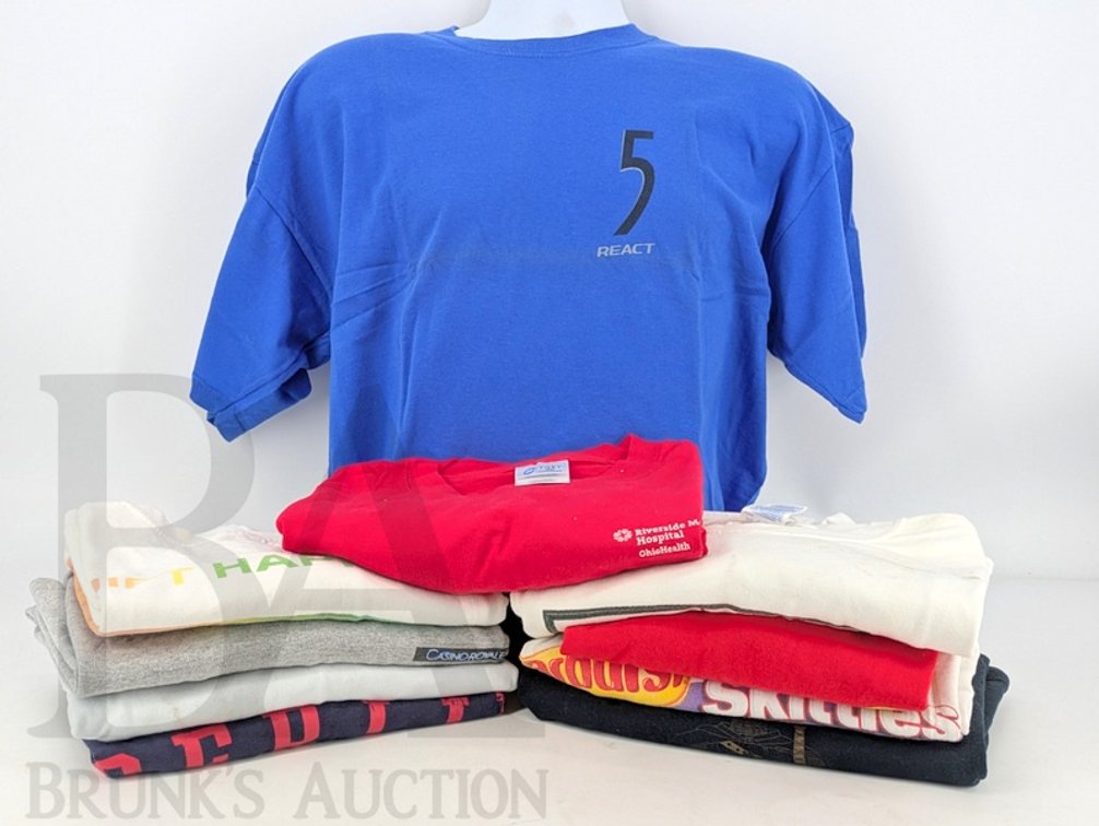 (10) XL & 2XL Logo Graphic T-Shirts Gildan, Primark, Port & Company Assorted Themes