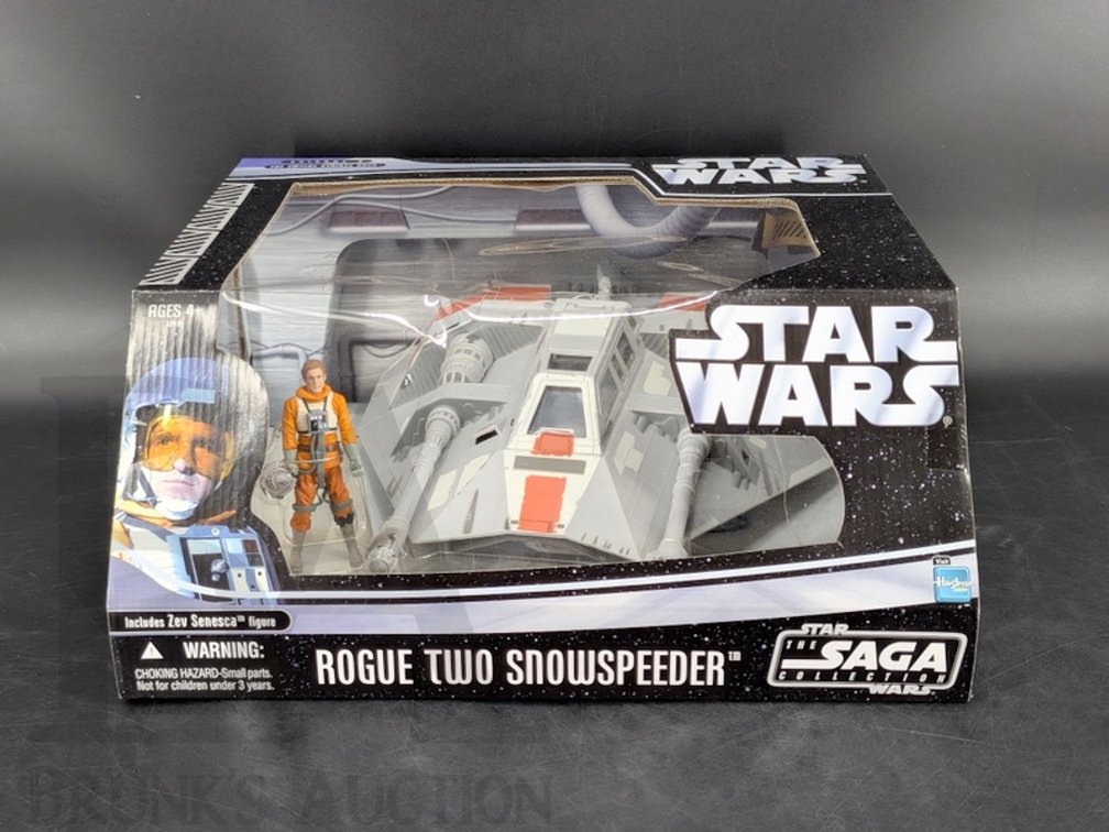 2006 Star Wars Saga Collection Rogue Two Snowspeeder with Zev Senesca Figure, Boxed