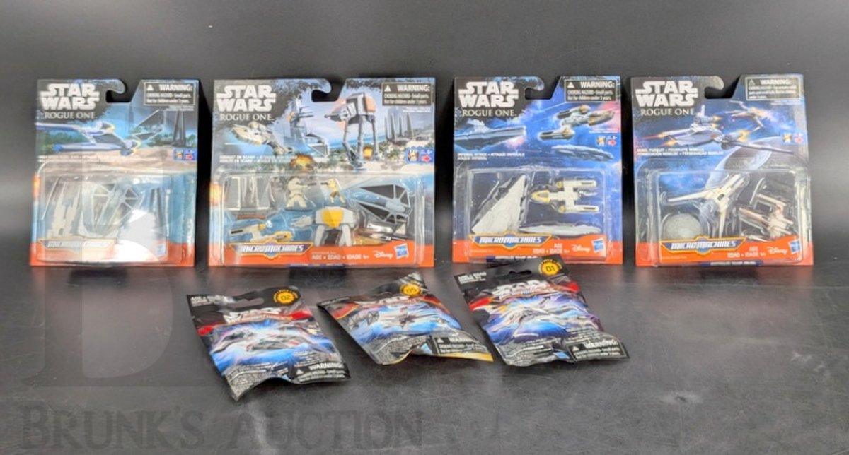 (7) Star Wars Micro Machines Rogue One & Blind Bag Series Hasbro 2015-2016 Diecast Sets