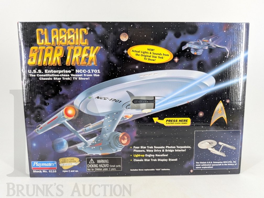 1995 Playmates Star Trek U.S.S. Enterprise NCC-1701 Lights & Sounds Collectors Edition