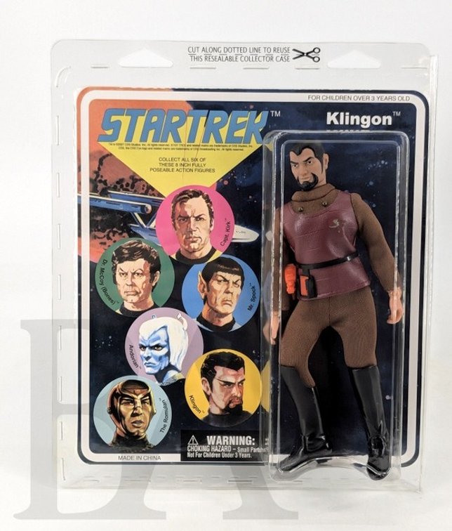 2007 Star Trek Klingon 8-Inch Action Figure Mego CBS Studios, Carded