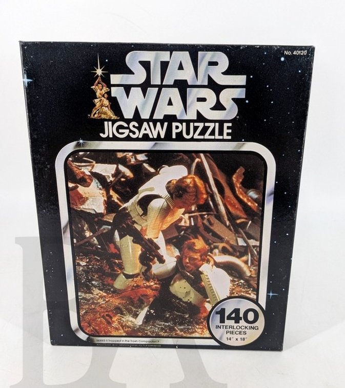 1977 Star Wars Series II Jigsaw Puzzle Trapped in the Trash Compactor Kenner 140 Pieces