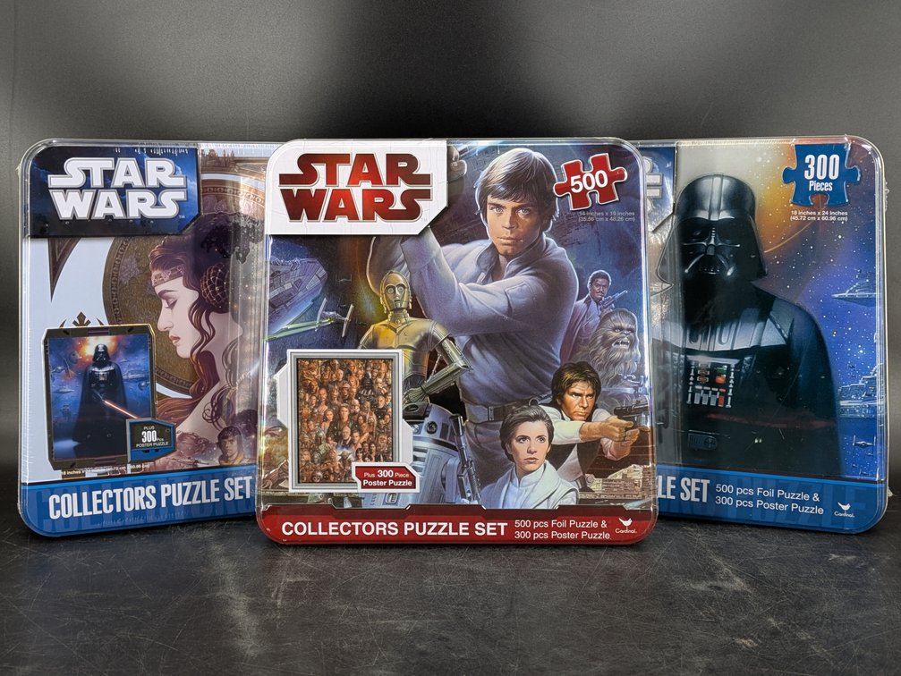 (3) 2010-2011 Star Wars Collectors Puzzle Sets 300-500 Pieces Cardinal Industries