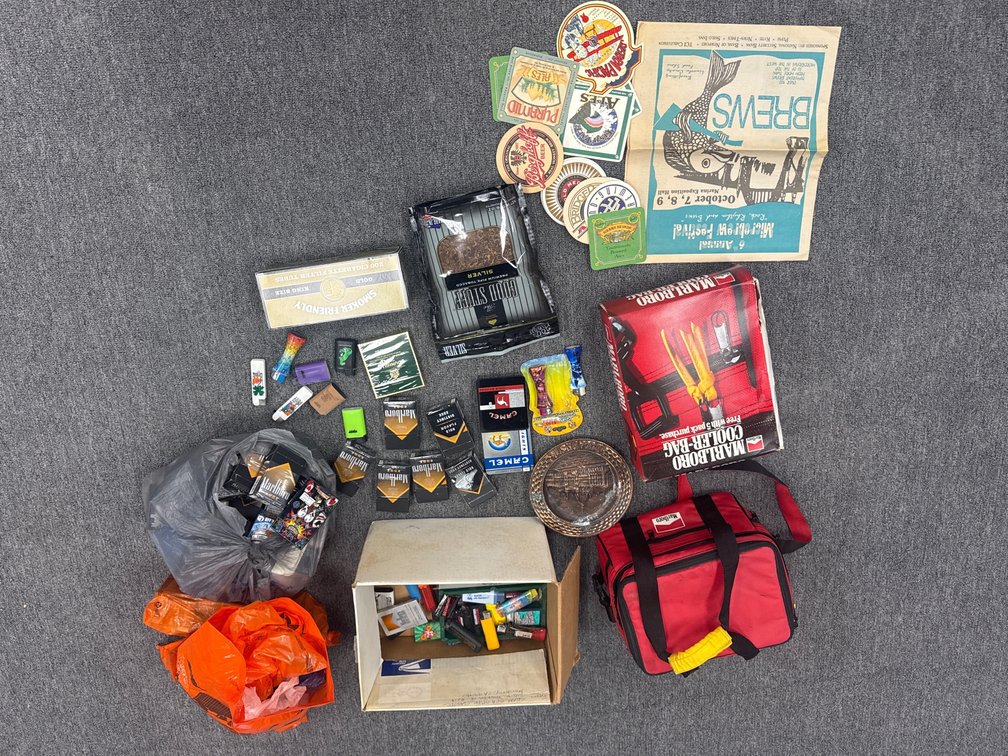Mixed Tobacciana and Breweriana Collectibles