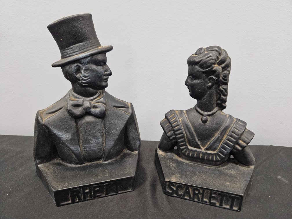 Rhett and Scarlett Cast Iron Bookends