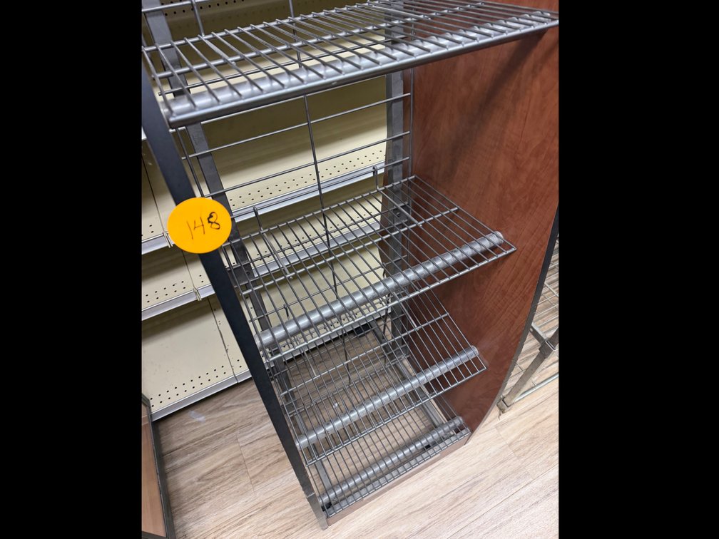 Wood and Wire Rolling Shelf