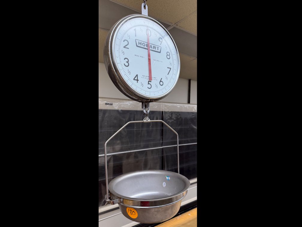 Hobart PR30-1 Hanging Produce Scale w/ Stainless Steel Pan