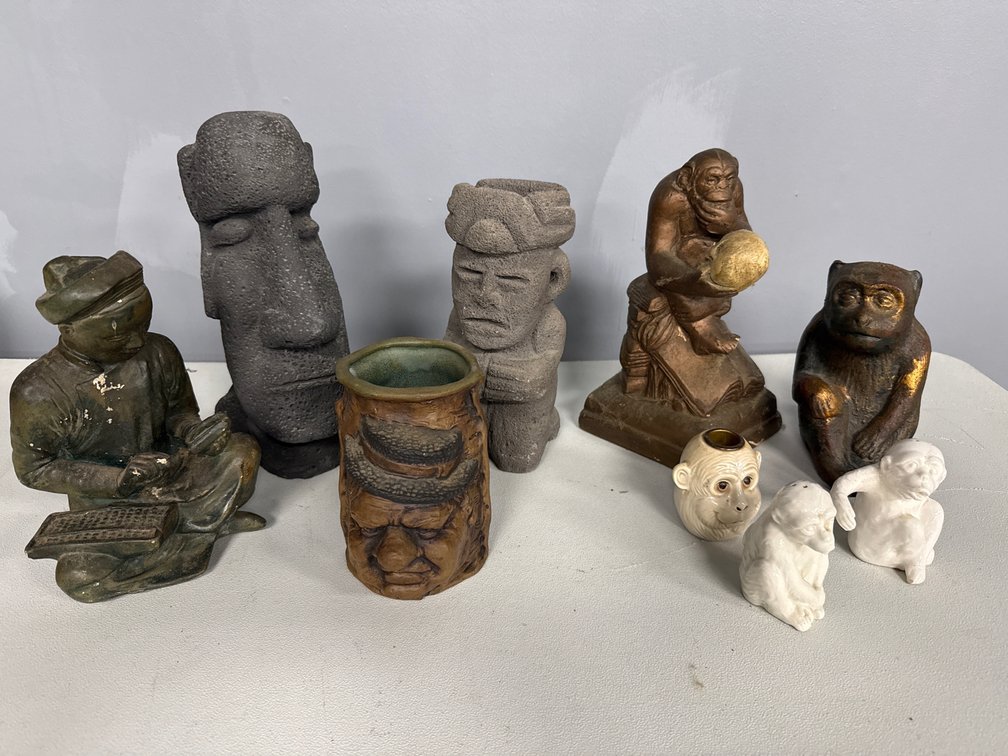 Assorted Figurines and Sculptural Vessels
