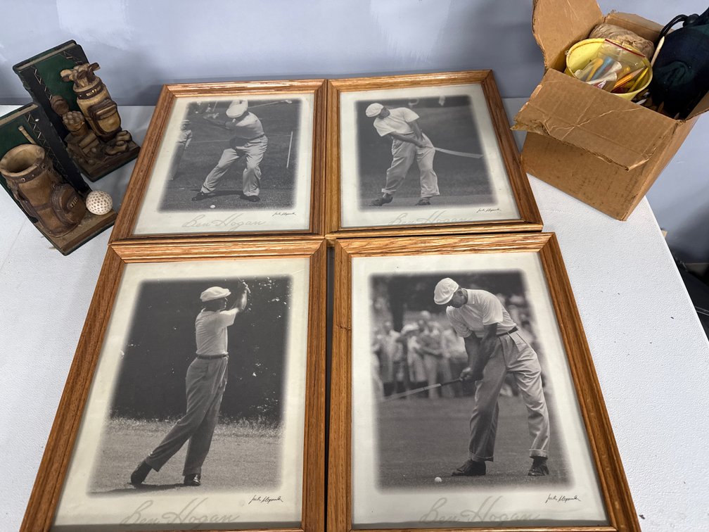 Ben Hogan Framed Photographs, Golf Bookends & Accessories