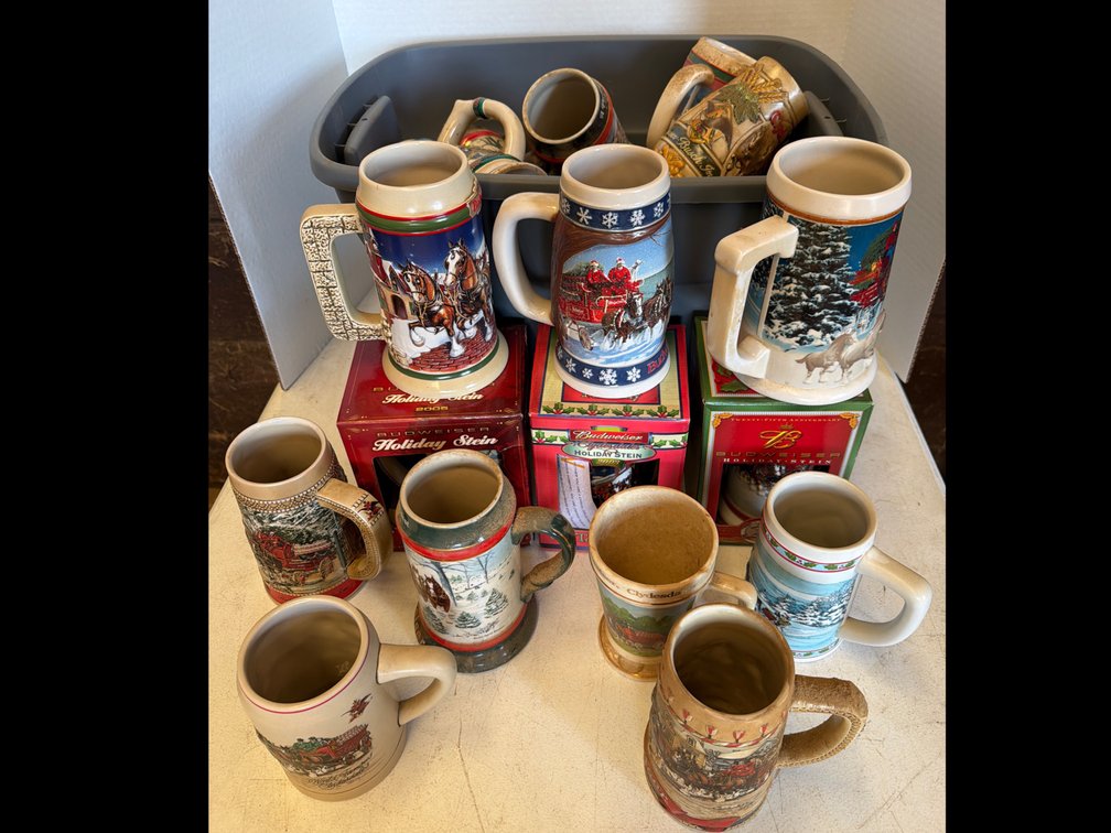Anheuser-Busch Budweiser Holiday Steins