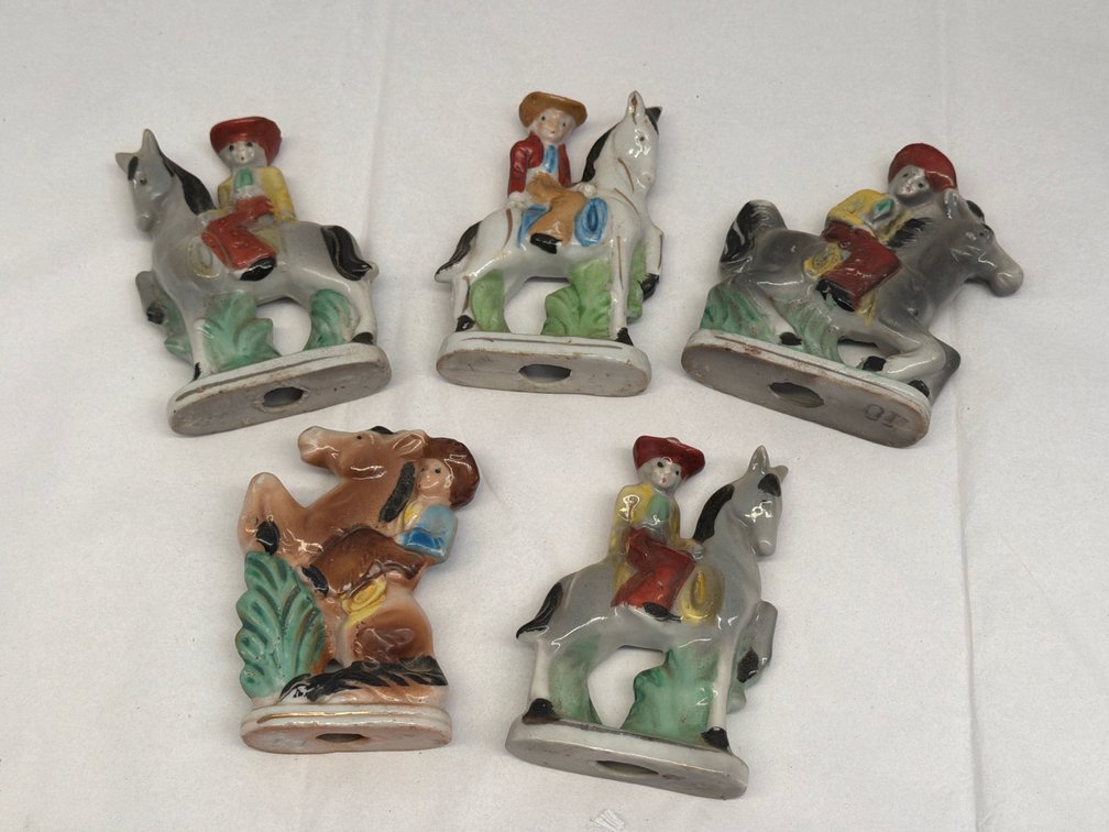 Vintage Japanese Ceramic Cowboy Figurines